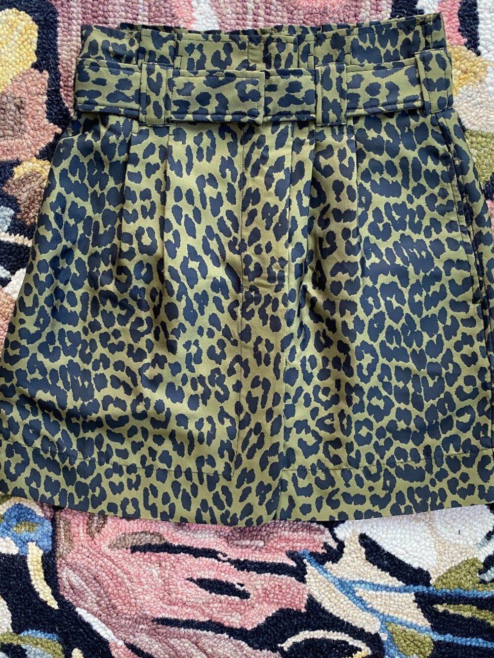 GANNI leopard-print A-line mini skirt - 38